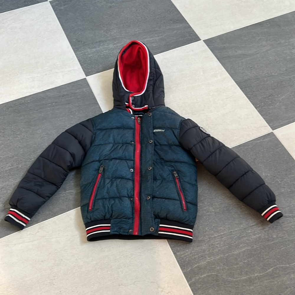Diesel Puffer Coat Blue Size 10/12 Medium